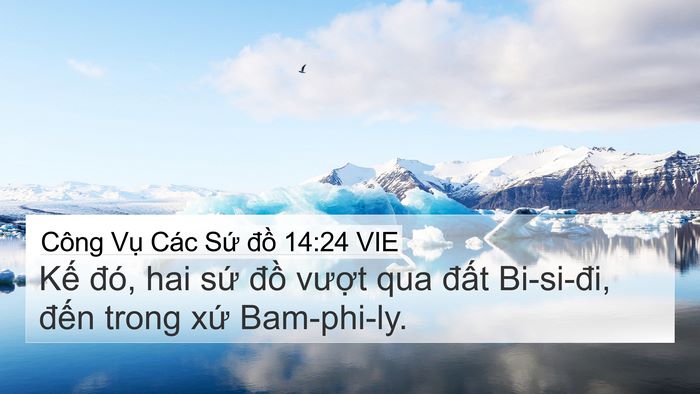 Công Vụ Các Sứ đồ 14:24 VIE Bible Verse Image