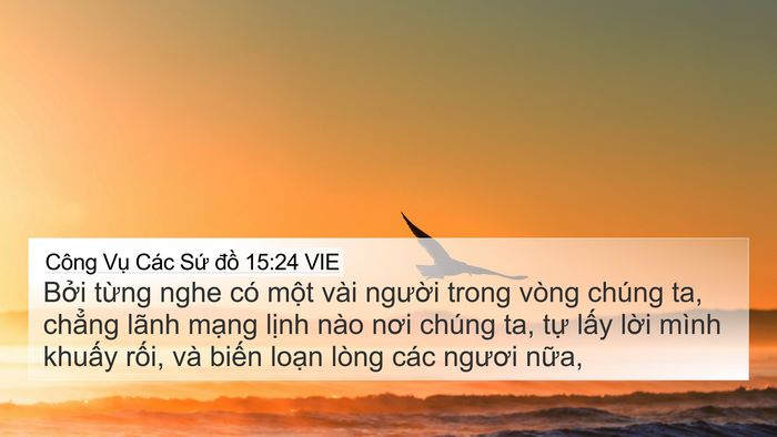 Công Vụ Các Sứ đồ 15:24 VIE Bible Verse Image