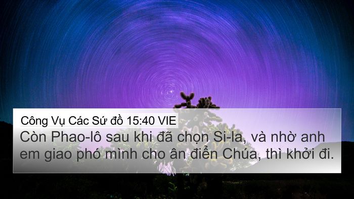 Công Vụ Các Sứ đồ 15:40 VIE Bible Verse Image