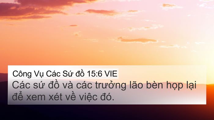Công Vụ Các Sứ đồ 15:6 VIE Bible Verse Image