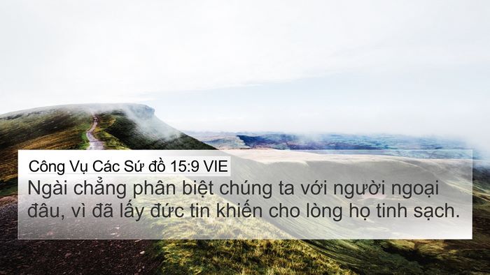 Công Vụ Các Sứ đồ 15:9 VIE Bible Verse Image