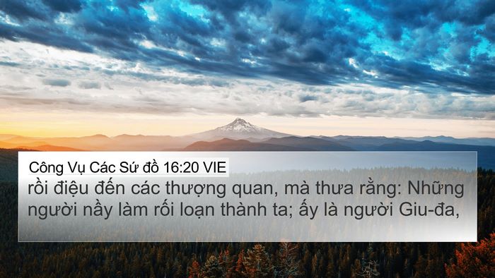 Công Vụ Các Sứ đồ 16:20 VIE Bible Verse Image