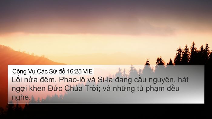 Công Vụ Các Sứ đồ 16:25 VIE Bible Verse Image