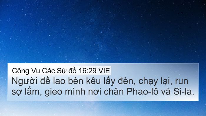 Công Vụ Các Sứ đồ 16:29 VIE Bible Verse Image