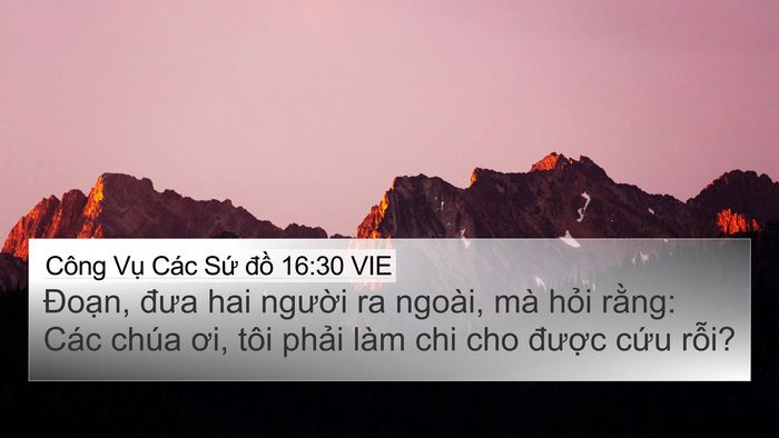 Công Vụ Các Sứ đồ 16:30 VIE Bible Verse Image