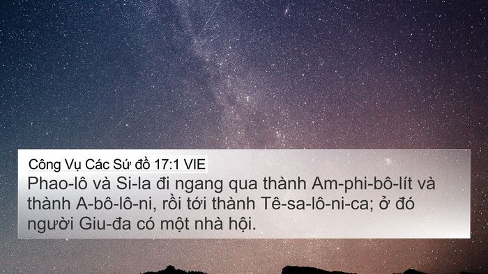 Công Vụ Các Sứ đồ 17:1 VIE Bible Verse Image