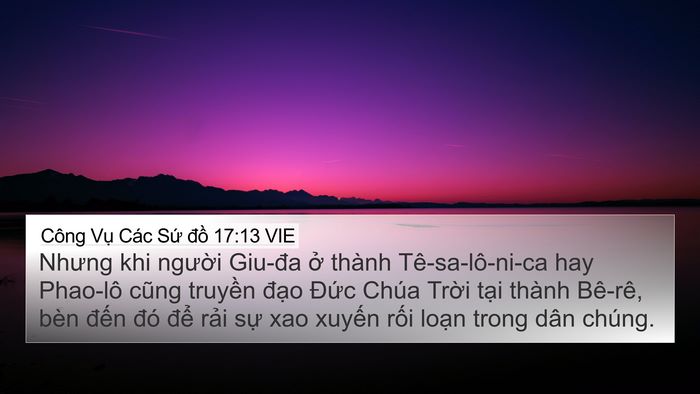 Công Vụ Các Sứ đồ 17:13 VIE Bible Verse Image