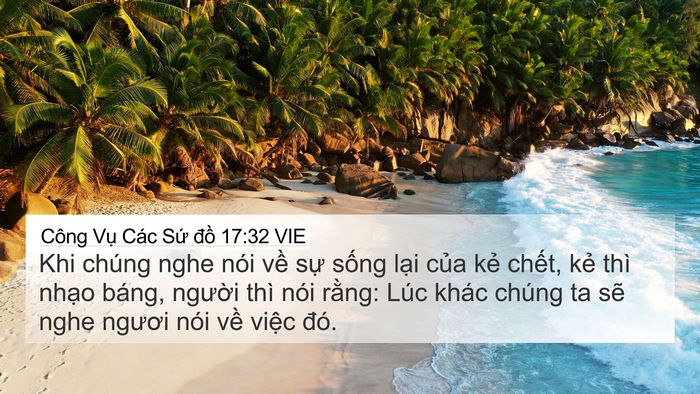 Công Vụ Các Sứ đồ 17:32 VIE Bible Verse Image