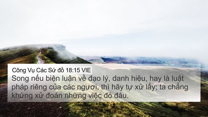 Công Vụ Các Sứ đồ 18:15 VIE Bible Verse Image