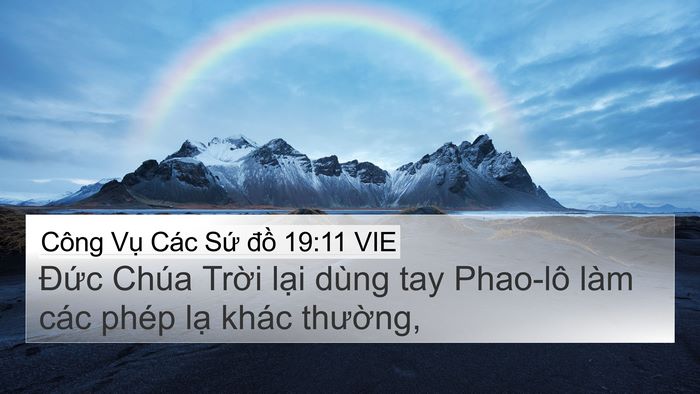 Công Vụ Các Sứ đồ 19:11 VIE Bible Verse Image