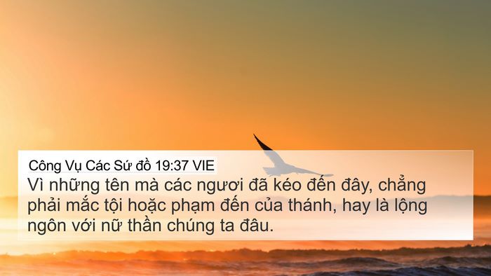 Công Vụ Các Sứ đồ 19:37 VIE Bible Verse Image