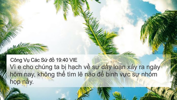 Công Vụ Các Sứ đồ 19:40 VIE Bible Verse Image