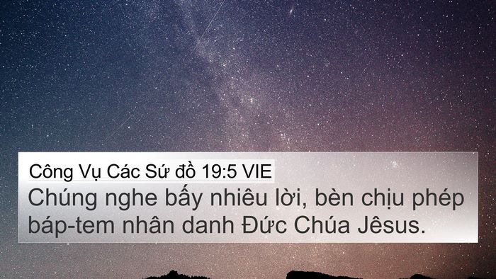 Công Vụ Các Sứ đồ 19:5 VIE Bible Verse Image