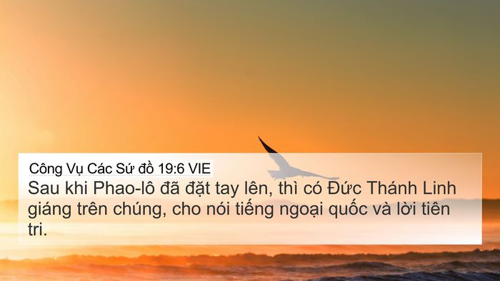 Công Vụ Các Sứ đồ 19:6 VIE Bible Verse Image