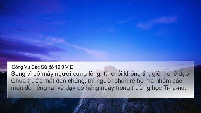 Công Vụ Các Sứ đồ 19:9 VIE Bible Verse Image