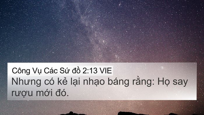Công Vụ Các Sứ đồ 2:13 VIE Bible Verse Image