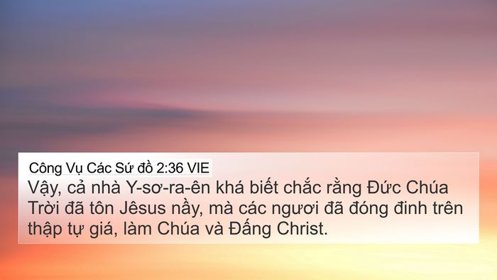 Công Vụ Các Sứ đồ 2:36 VIE Bible Verse Image