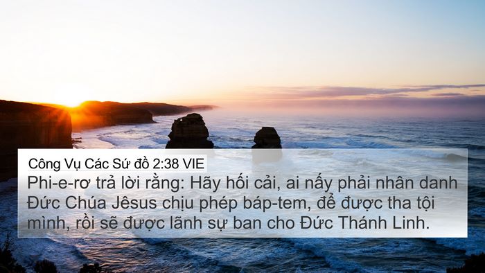 Công Vụ Các Sứ đồ 2:38 VIE Bible Verse Image
