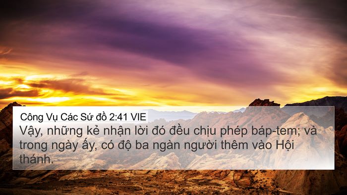 Công Vụ Các Sứ đồ 2:41 VIE Bible Verse Image