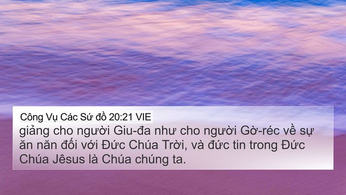 Công Vụ Các Sứ đồ 20:21 VIE Bible Verse Image