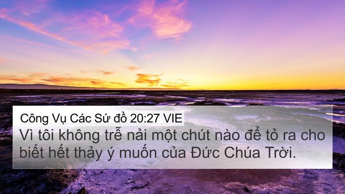 Công Vụ Các Sứ đồ 20:27 VIE Bible Verse Image