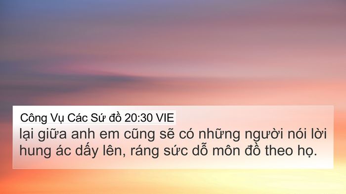 Công Vụ Các Sứ đồ 20:30 VIE Bible Verse Image