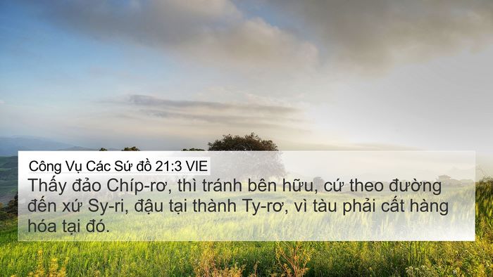 Công Vụ Các Sứ đồ 21:3 VIE Bible Verse Image