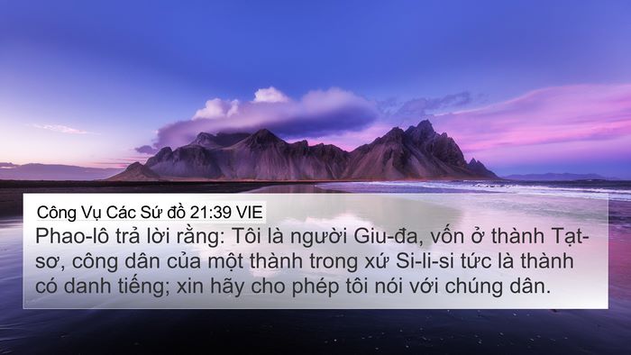 Công Vụ Các Sứ đồ 21:39 VIE Bible Verse Image