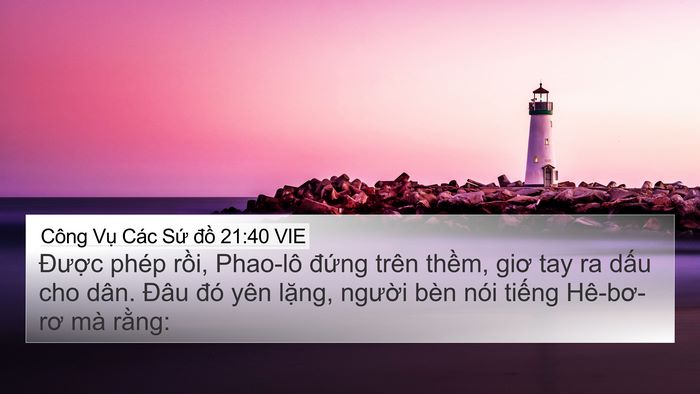 Công Vụ Các Sứ đồ 21:40 VIE Bible Verse Image