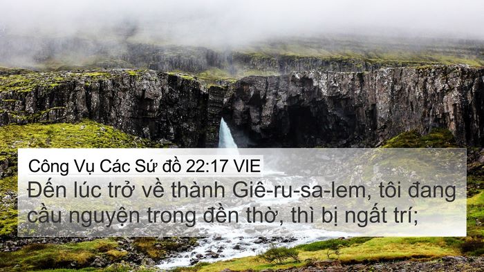 Công Vụ Các Sứ đồ 22:17 VIE Bible Verse Image