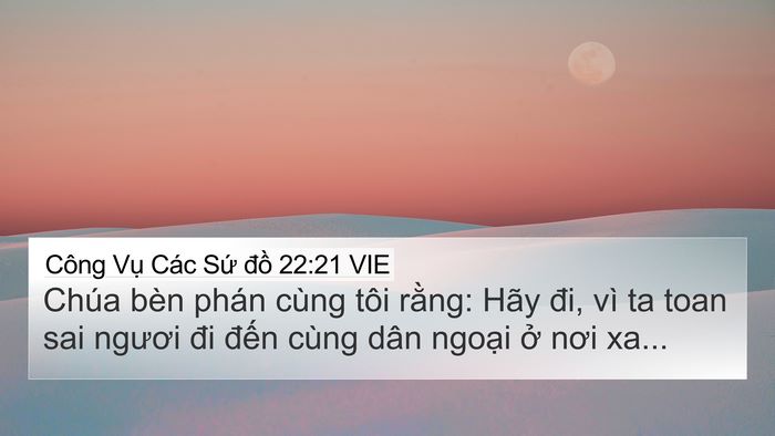 Công Vụ Các Sứ đồ 22:21 VIE Bible Verse Image