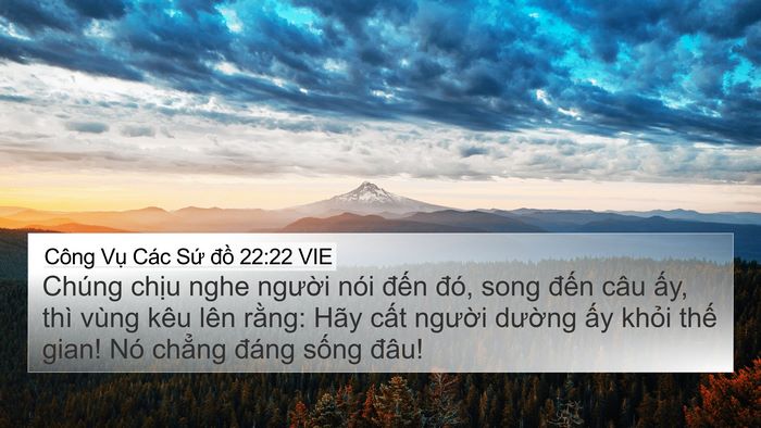 Công Vụ Các Sứ đồ 22:22 VIE Bible Verse Image