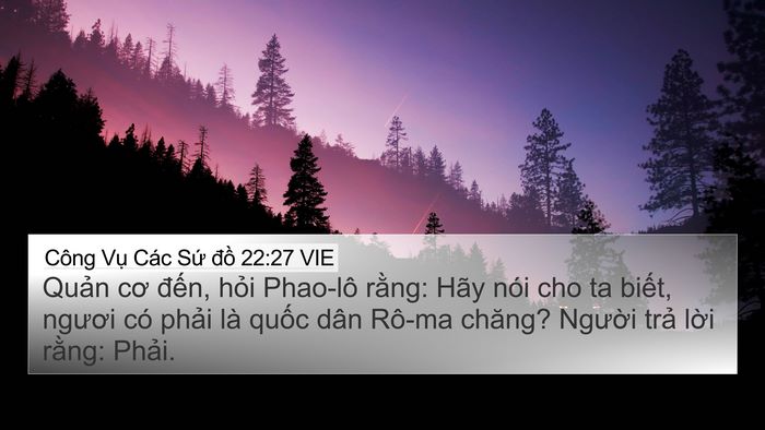 Công Vụ Các Sứ đồ 22:27 VIE 4K Wallpaper - Quản cơ đến, hỏi Phao-lô rằng: Hãy - 4K Wallpaper Bible Verse