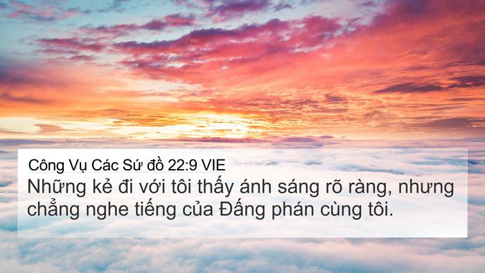 Công Vụ Các Sứ đồ 22:9 VIE Bible Verse Image