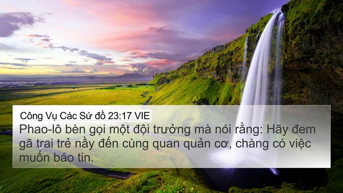 Công Vụ Các Sứ đồ 23:17 VIE Bible Verse Image