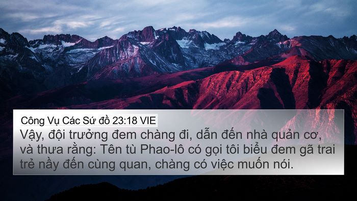 Công Vụ Các Sứ đồ 23:18 VIE Bible Verse Image