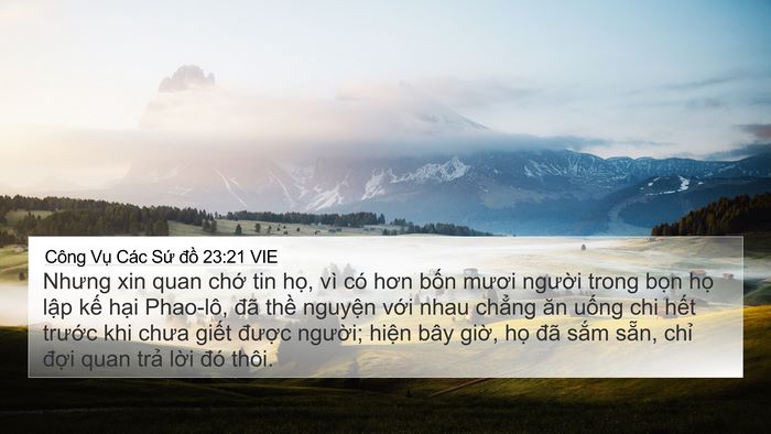 Công Vụ Các Sứ đồ 23:21 VIE Bible Verse Image