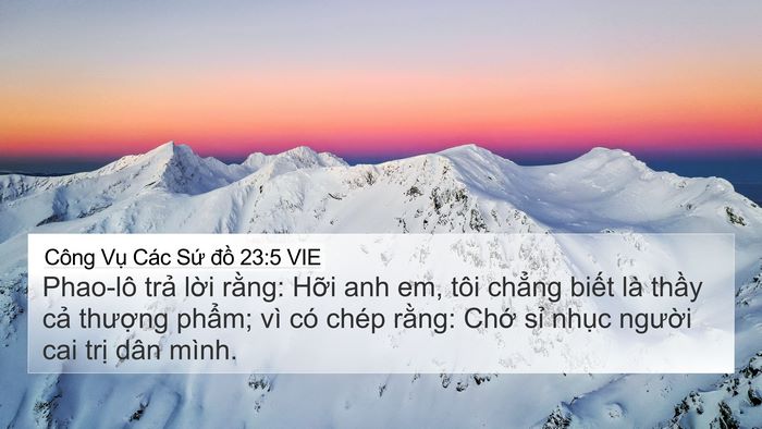 Công Vụ Các Sứ đồ 23:5 VIE Bible Verse Image