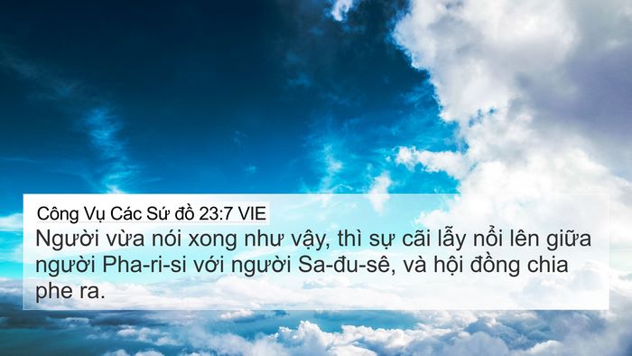 Công Vụ Các Sứ đồ 23:7 VIE Bible Verse Image