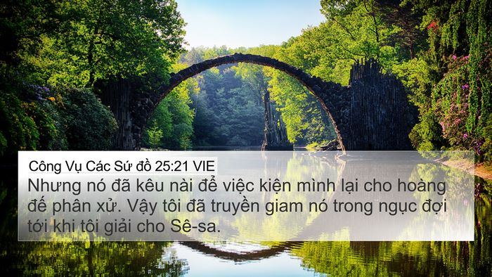 Công Vụ Các Sứ đồ 25:21 VIE Bible Verse Image
