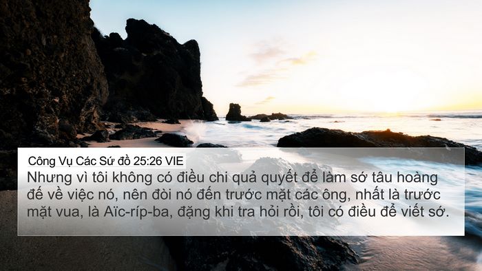Công Vụ Các Sứ đồ 25:26 VIE Bible Verse Image