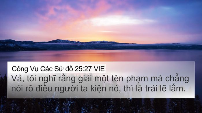 Công Vụ Các Sứ đồ 25:27 VIE Bible Verse Image