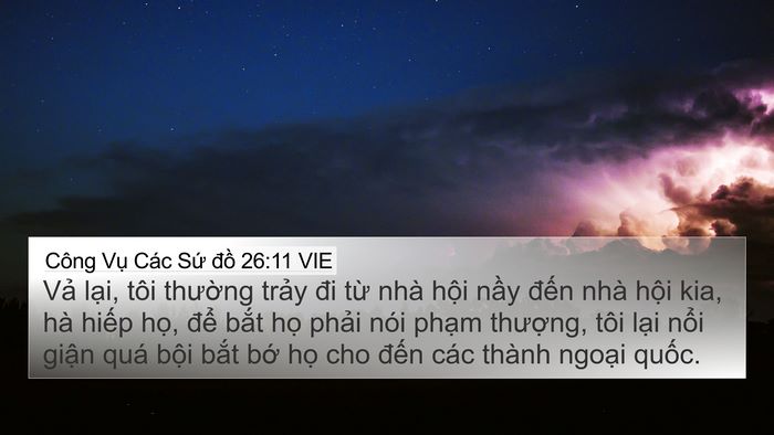 Công Vụ Các Sứ đồ 26:11 VIE Bible Verse Image