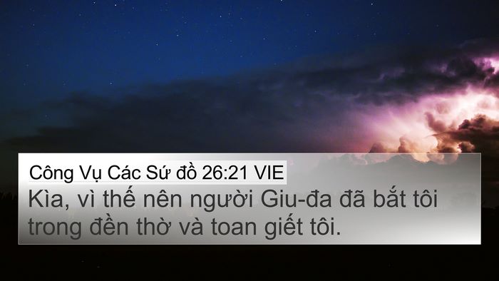 Công Vụ Các Sứ đồ 26:21 VIE Bible Verse Image