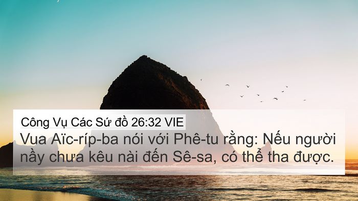 Công Vụ Các Sứ đồ 26:32 VIE Bible Verse Image
