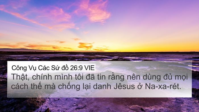 Công Vụ Các Sứ đồ 26:9 VIE Bible Verse Image