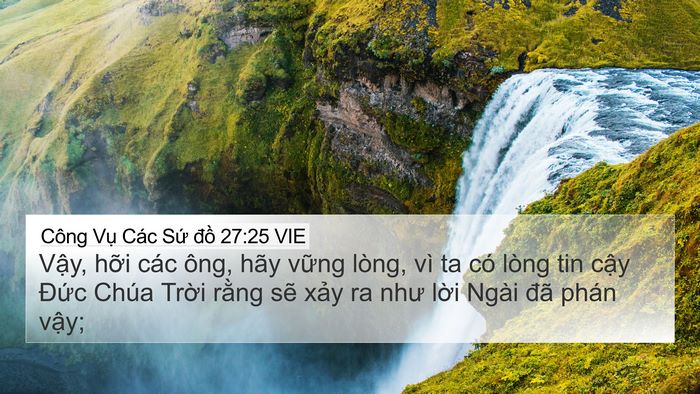 Công Vụ Các Sứ đồ 27:25 VIE Bible Verse Image