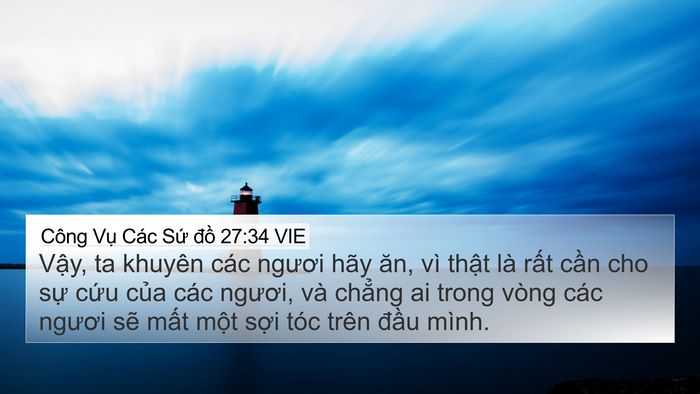 Công Vụ Các Sứ đồ 27:34 VIE Bible Verse Image