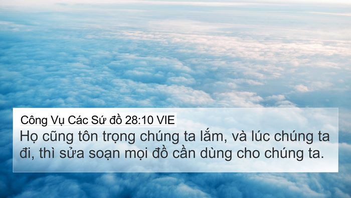 Công Vụ Các Sứ đồ 28:10 VIE Bible Verse Image