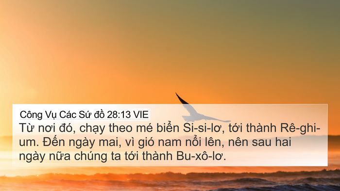Công Vụ Các Sứ đồ 28:13 VIE 4K Wallpaper - Từ nơi đó, chạy theo mé biển Si-si-lơ, - 4K Wallpaper Bible Verse